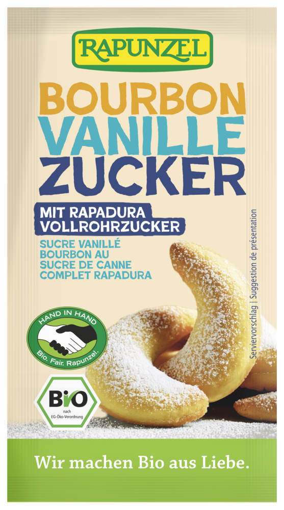 Bourbon Vanillezucker mit Rapadura Vollrohrzucker