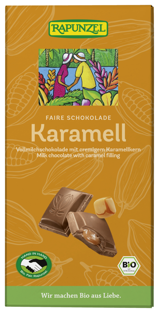 Vollmilch Schokolade mit Karamellfüllung