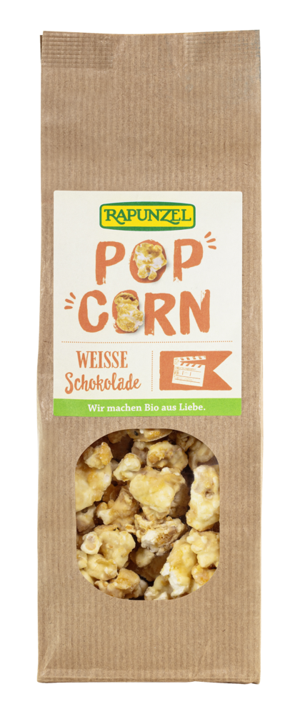 Popcorn mit weißer Schokolade