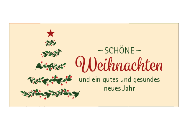 Schokoladen-Banderole Weihnachten