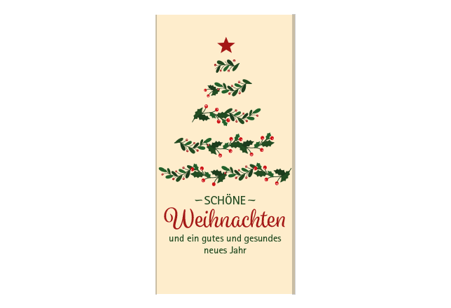 Schöne Weihnachten-Motiv Schokoladen Banderole