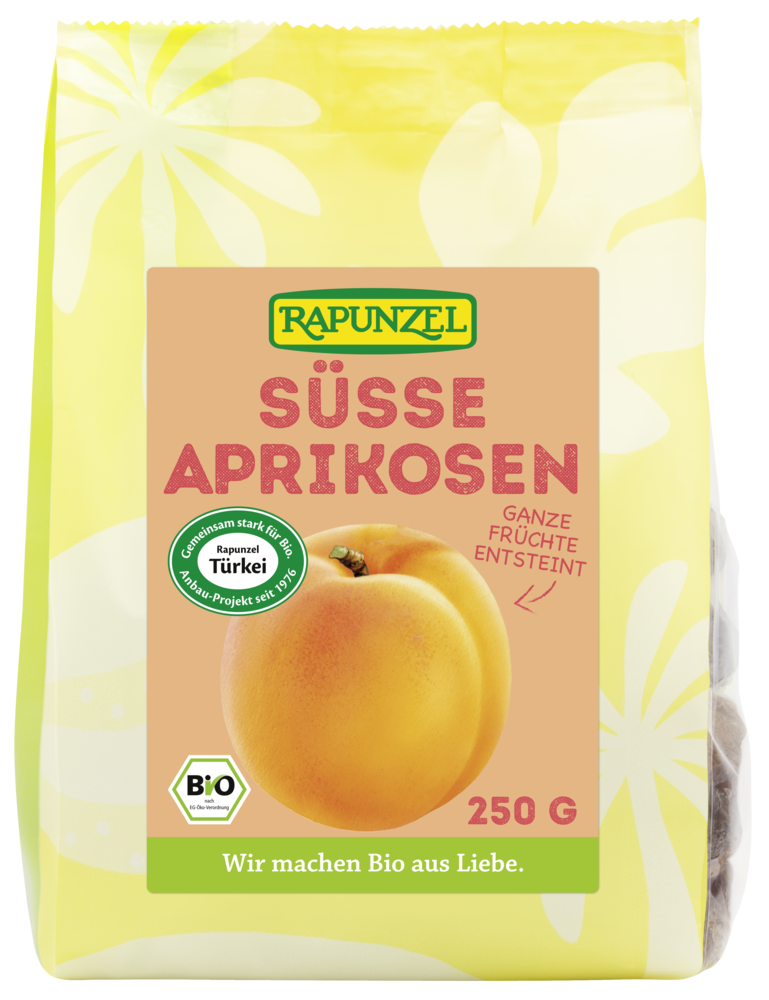 süße Aprikosen ganz entsteint