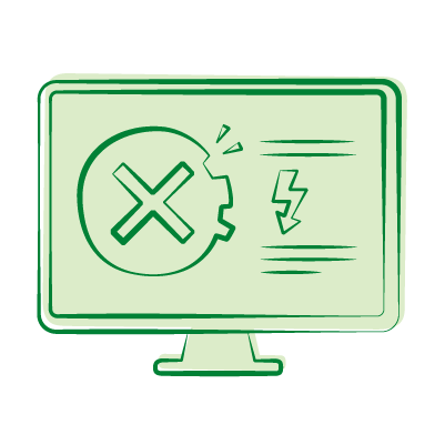 Symbolbild PC mit technischem Problem