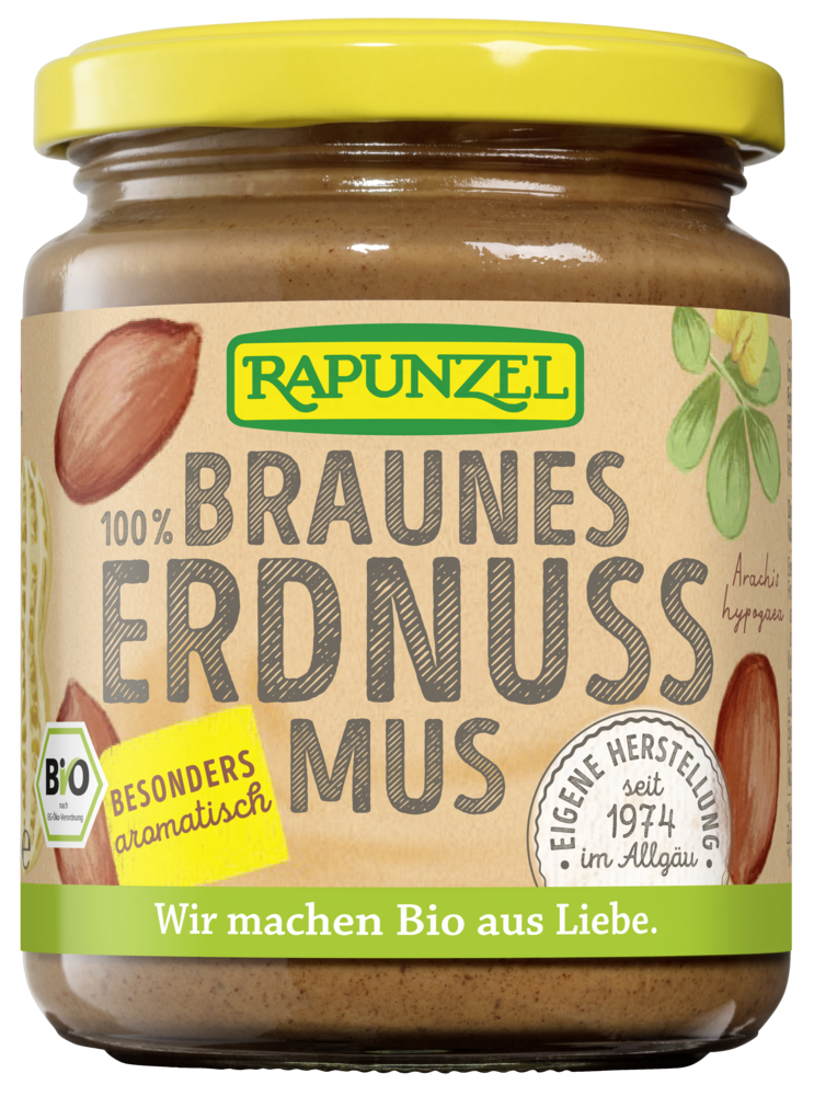 Erdnussmus braun