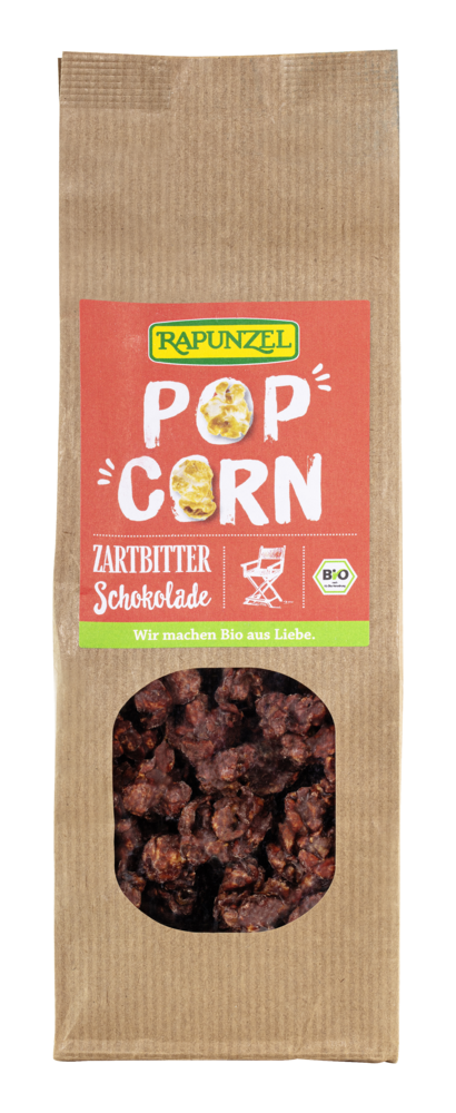 Popcorn mit Zartbitterschokolade