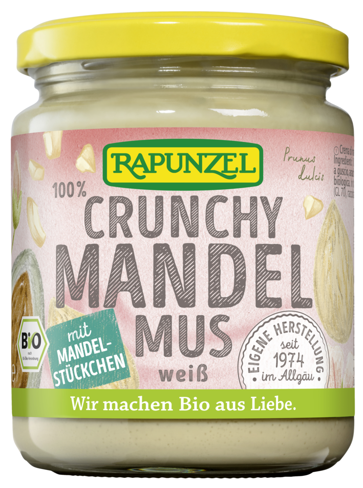 Mandelmus weiß Crunchy, aus Europa