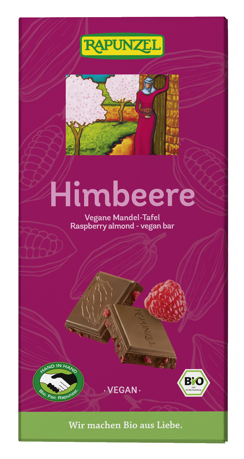 Himbeere vegane Mandel-Tafel