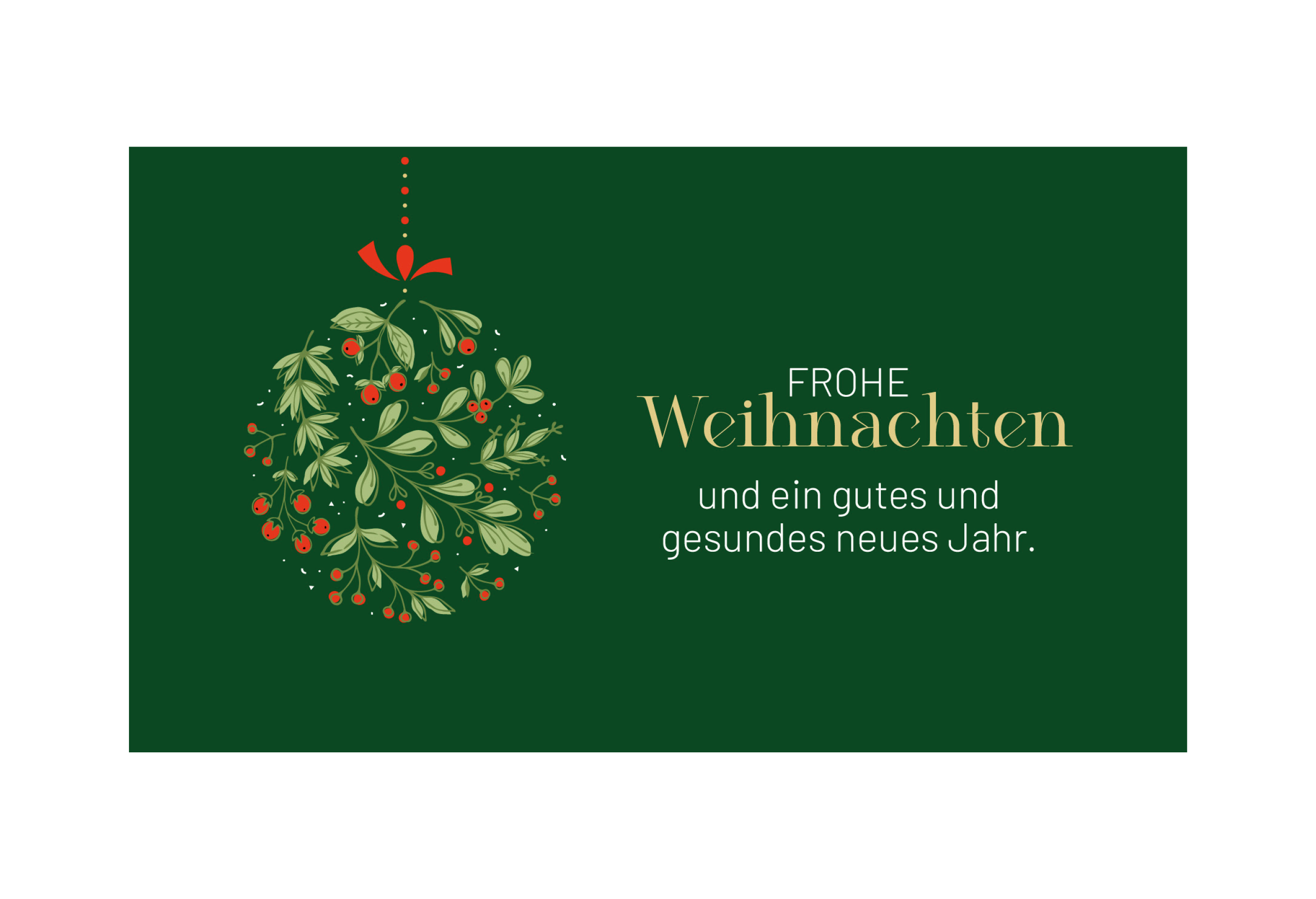 Frohe Weihnachten-Motiv Schokoladen Banderole Quer