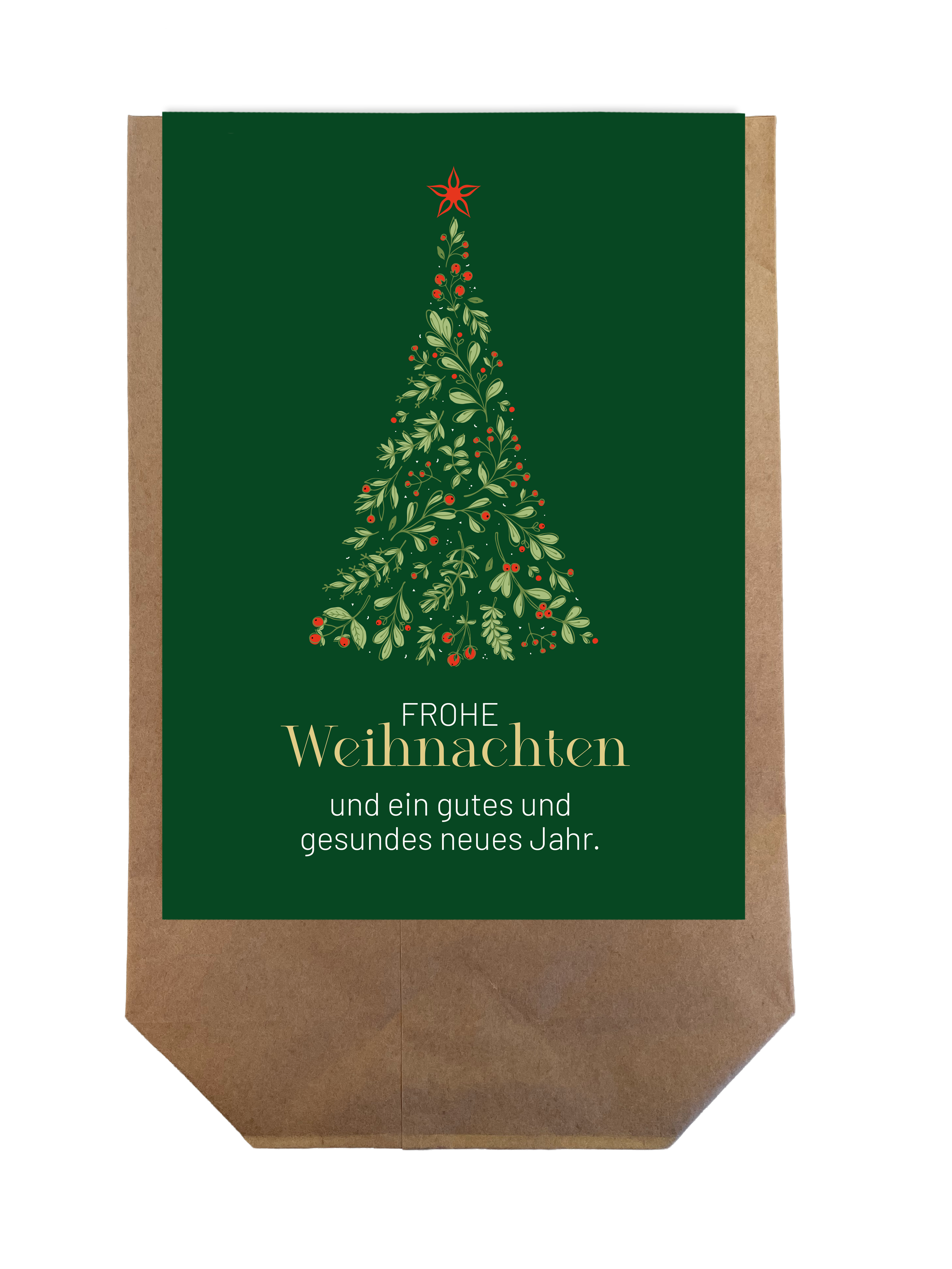 Tüte inkl. Schmuckkarte Weihnachtsbaum