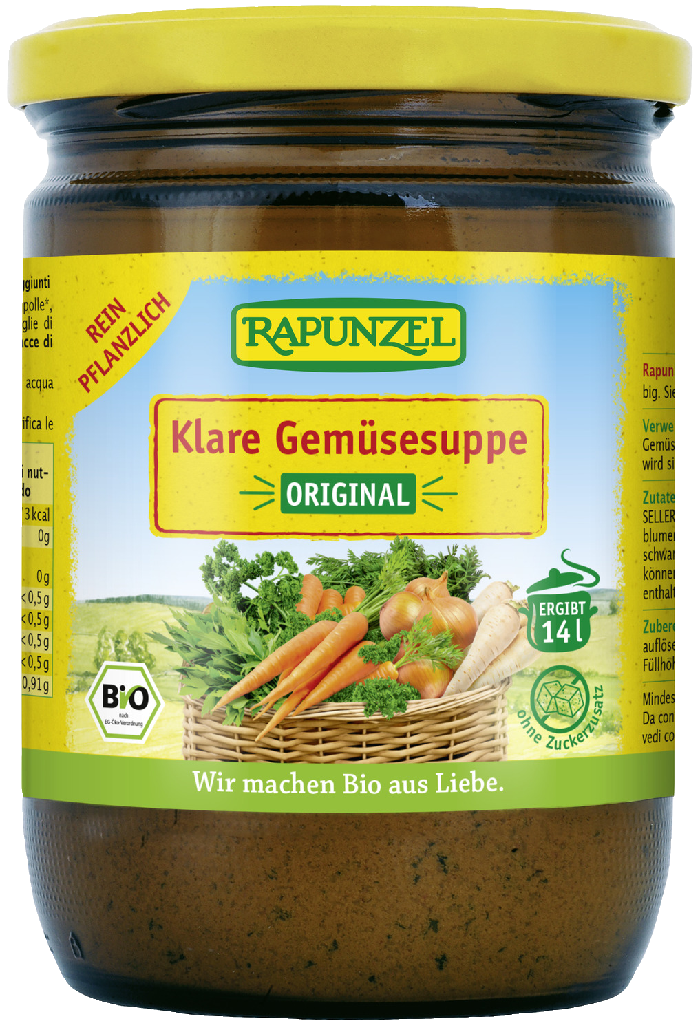 Klare Gemüsesuppe, mit Bio-Hefe