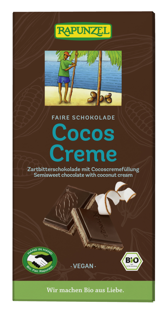 Zartbitter Schokolade Cocos-Creme