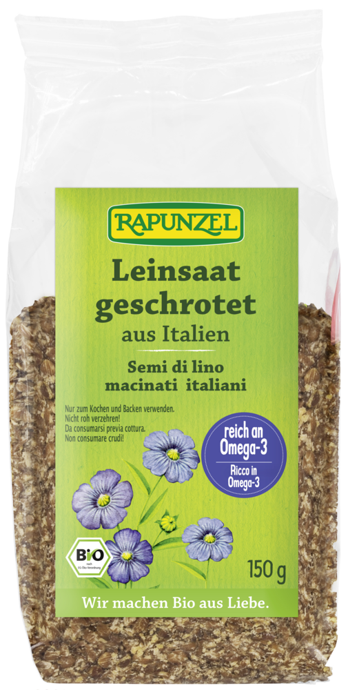 Leinsaat geschrotet