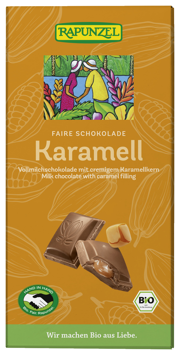 Vollmilch Schokolade mit Karamellfüllung