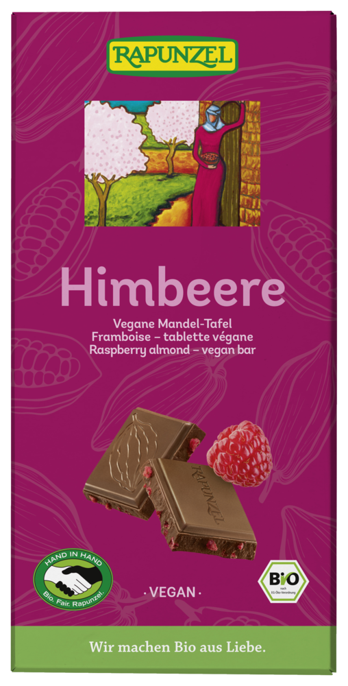Himbeer vegane Mandel Tafel