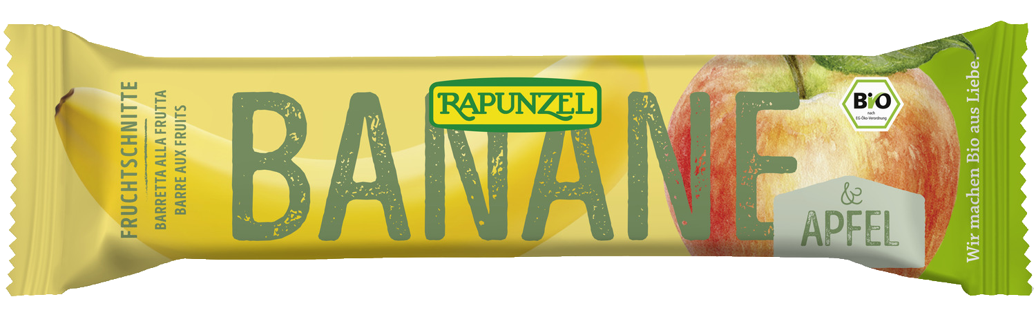 Fruchtschnitte Banane-Apfel