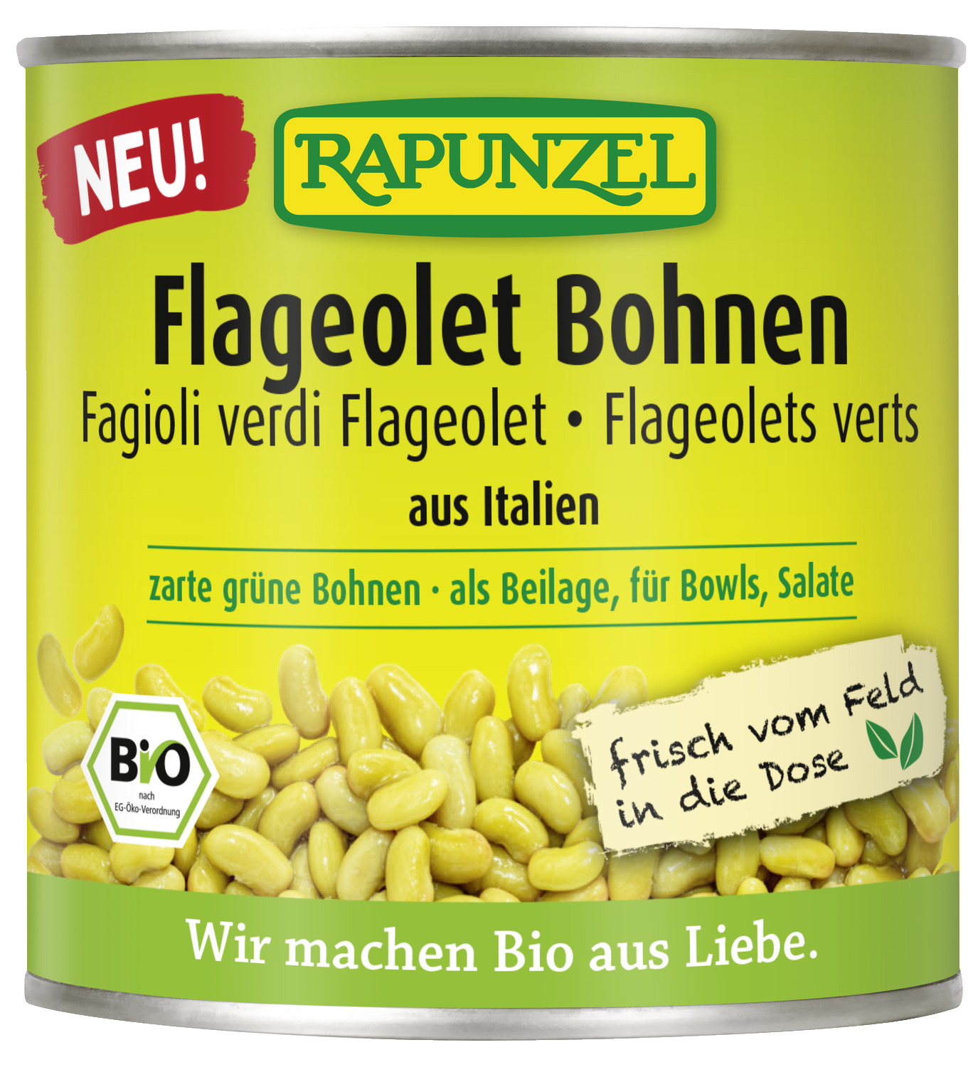 Flageolet Bohnen in der Dose