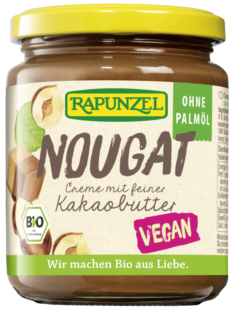 Nougat-Creme, mit Kakaobutter vegan@@@250 g