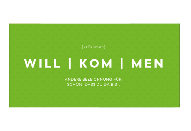 Schokoladen-Banderole Willkommen