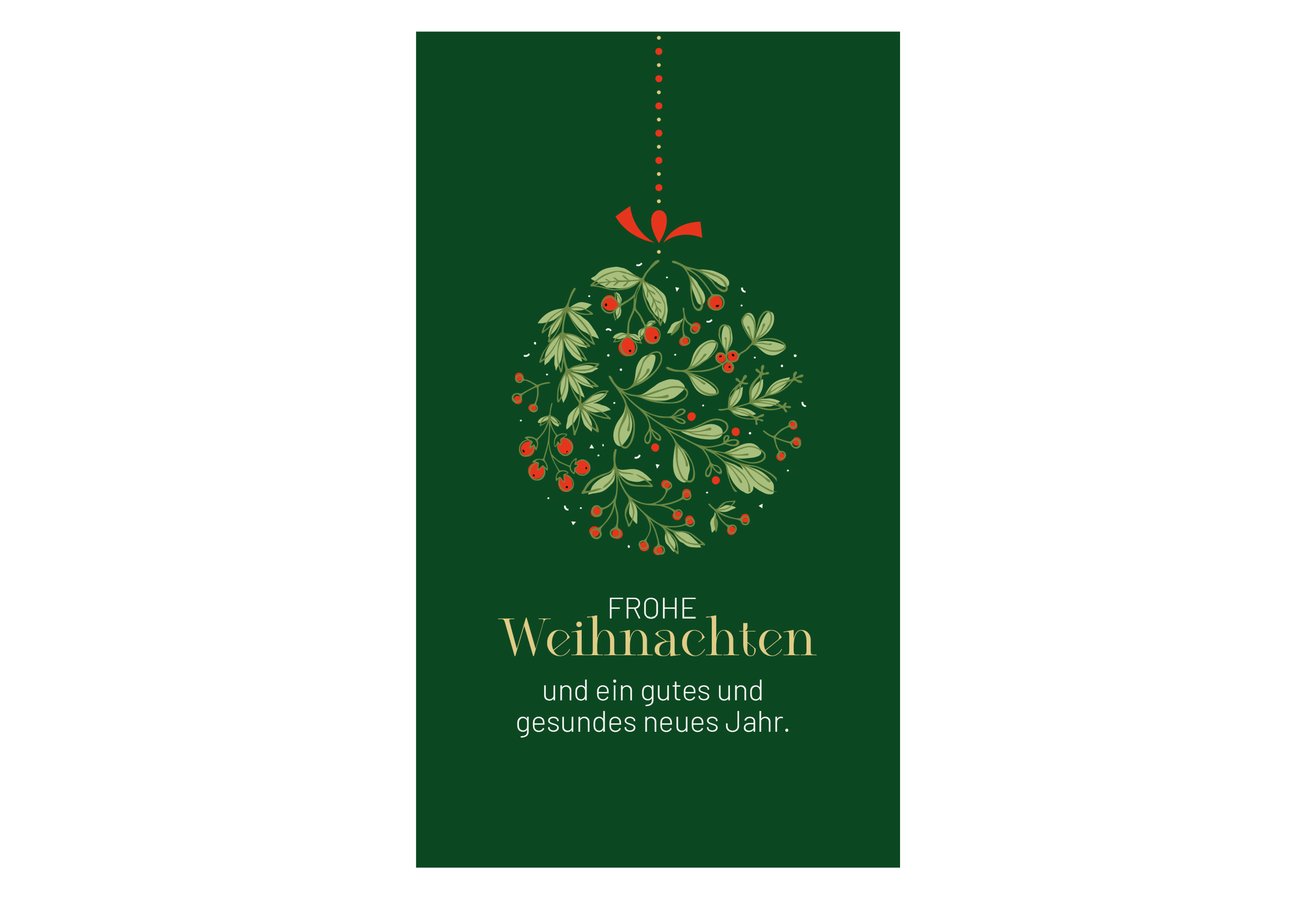 Frohe Weihnachten-Motiv Schokoladen Banderole Hoch
