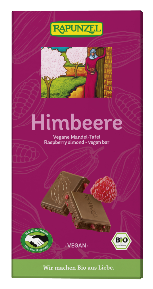 Himbeere vegane Mandel-Tafel