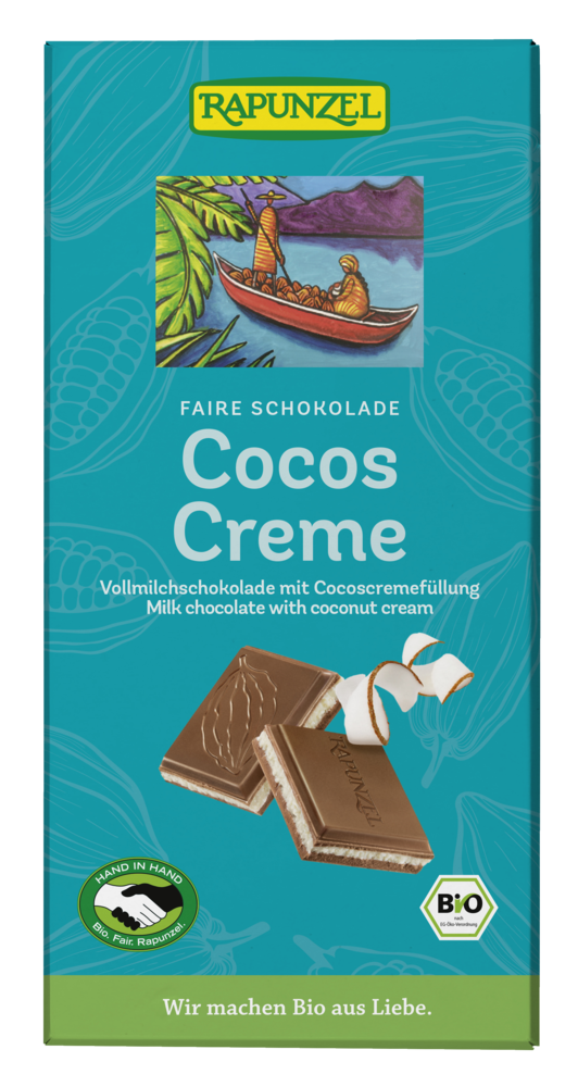 mit Cocos-Creme Füllung
