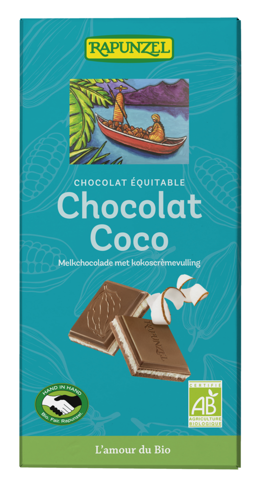 mit Cocos-Creme Füllung