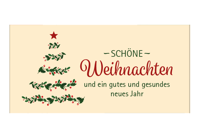 Schokoladen-Banderole Weihnachten