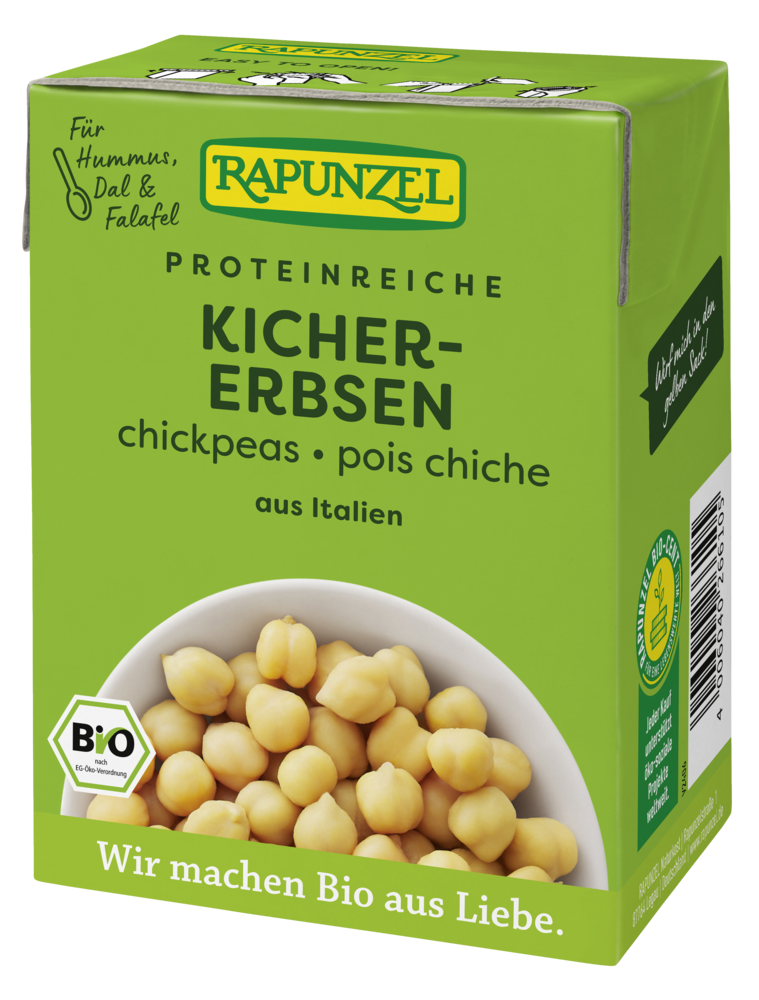 Kicherebsen im Tetra Pak