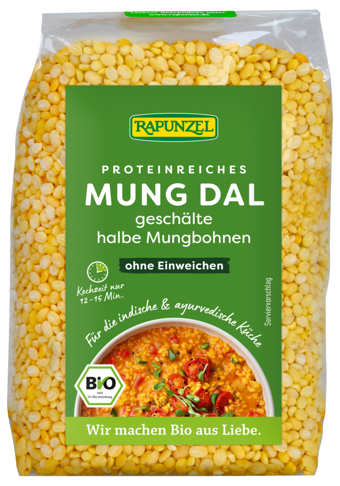 Mung Dal Mungbohnen halb geschält