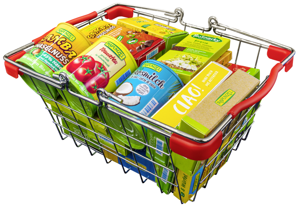 Spielwaren im Metallkörbchen