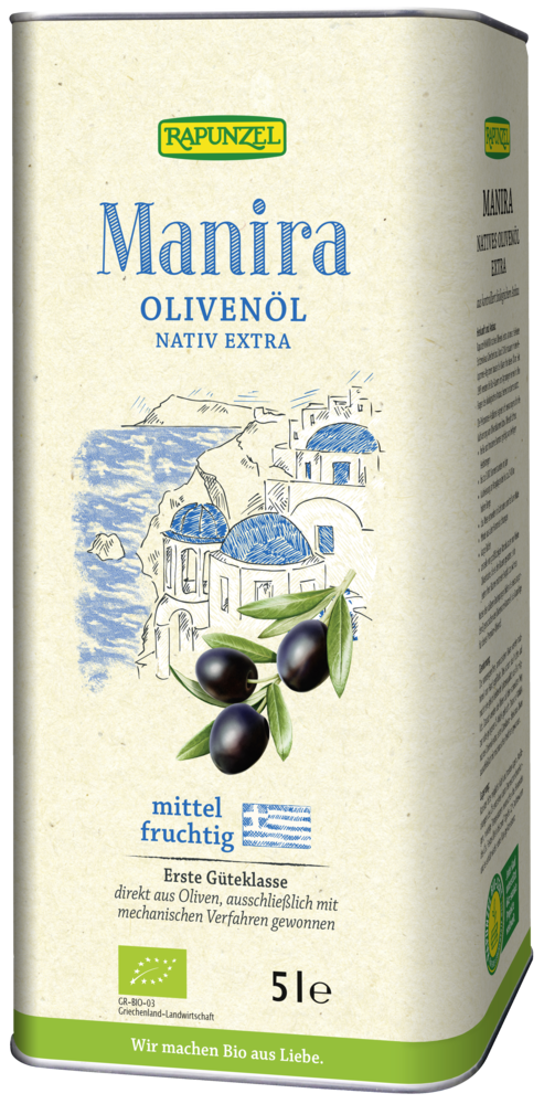 Olivenöl Manira, nativ extra, Weißblechkanister