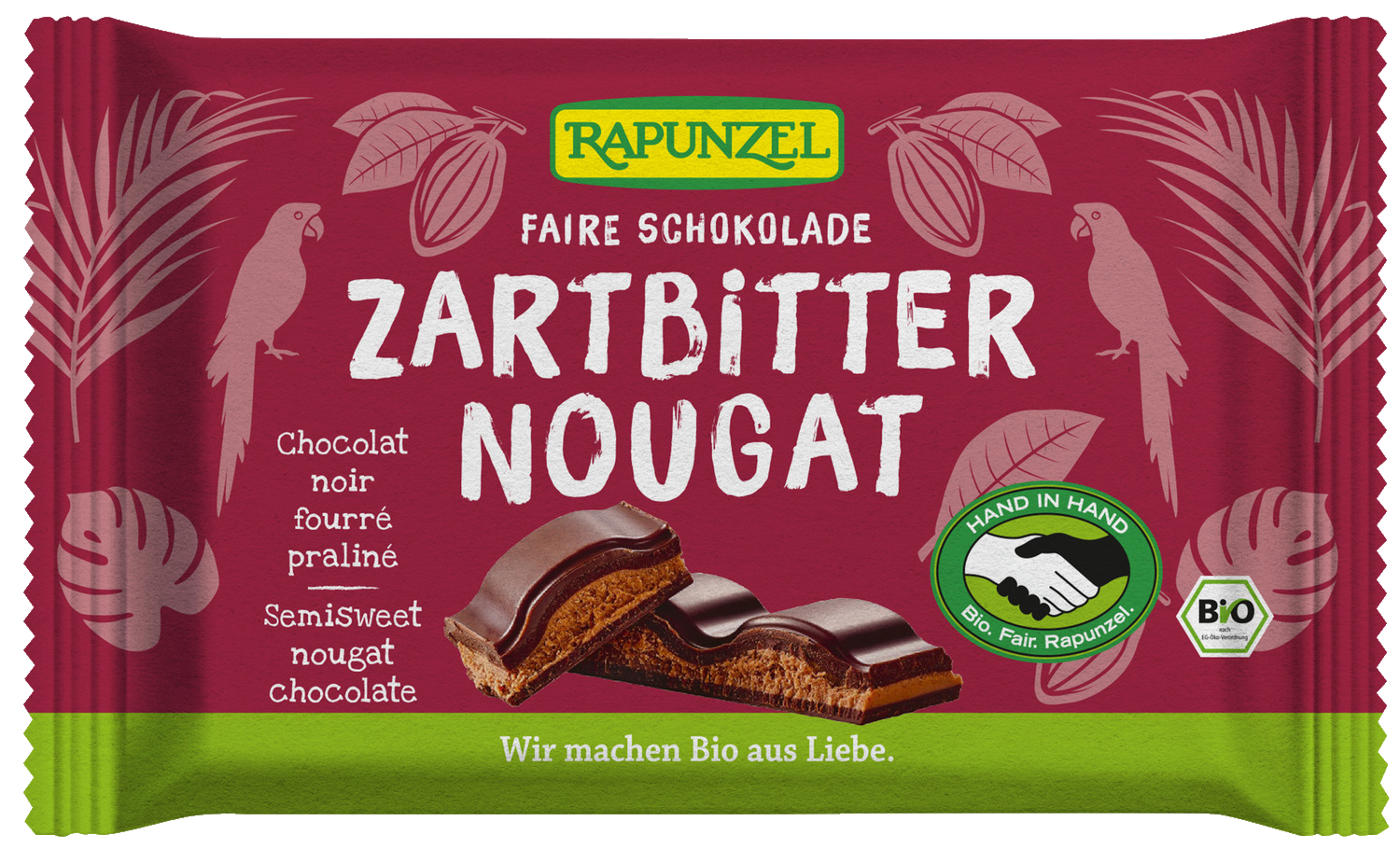 Zartbitter Schokolade Nougat