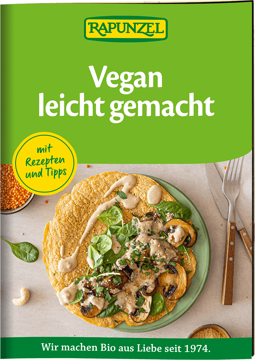 Infobroschüre vegan kochen und backen