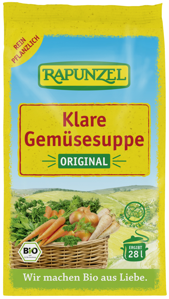 Klare Gemüsesuppe, mit Bio-Hefe