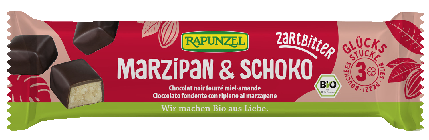 Glücksstücke Marzipan & Schoko Zartbitter