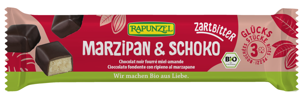 Glücksstücke Marzipan Zartbitter