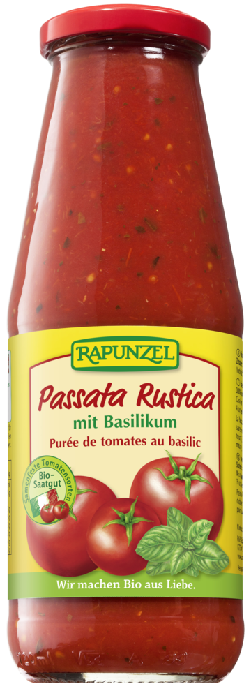 Passata Rustica mit Basilikum