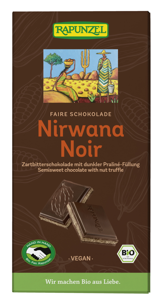 Nirwana Noir 55% Kakao mit dunkler Praliné-Füllung