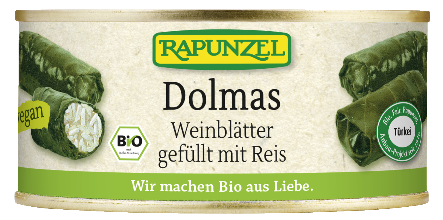 Dolmas Weinblätter gefüllt mit Reis