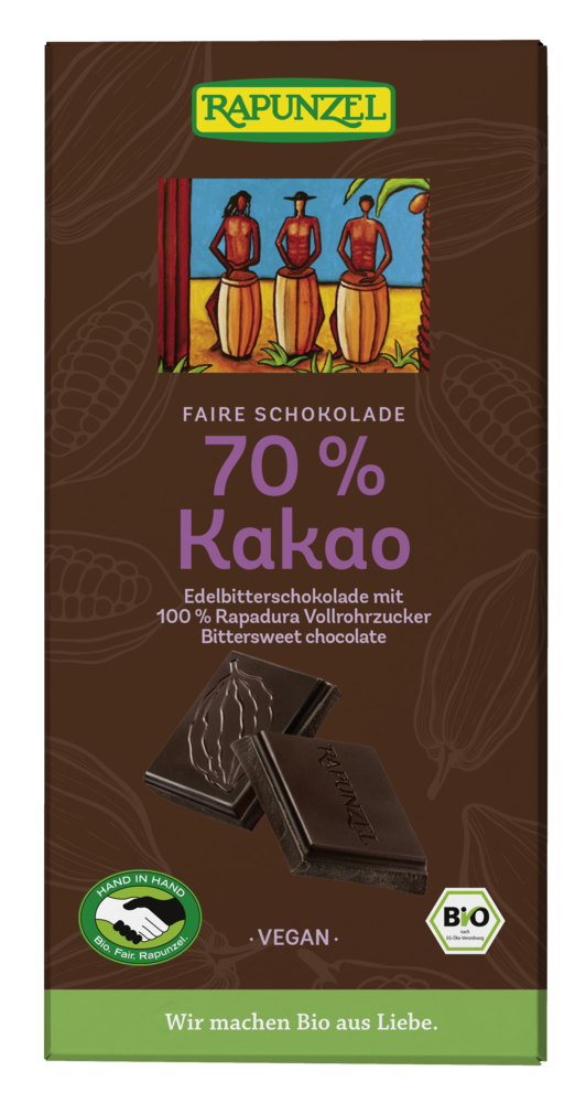 Edelbitter 70% Kakao mit Rapadura