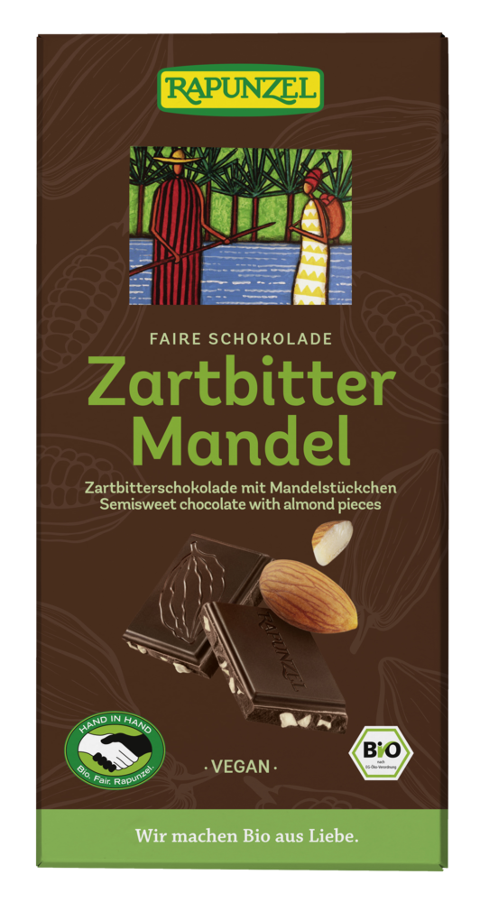 Zartbitter 55% Kakao mit Mandelstückchen