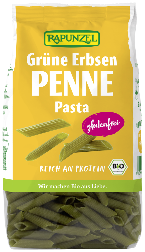 Grüne Erbsen Penne