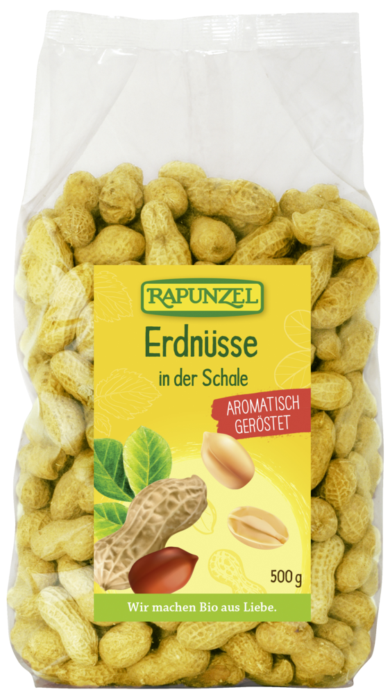 Erdnüsse in der Schale geröstet