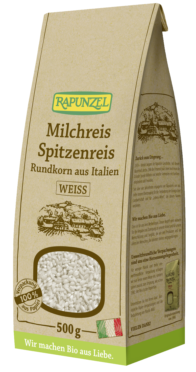 Milchreis Spitzenreis Rundkorn weiß