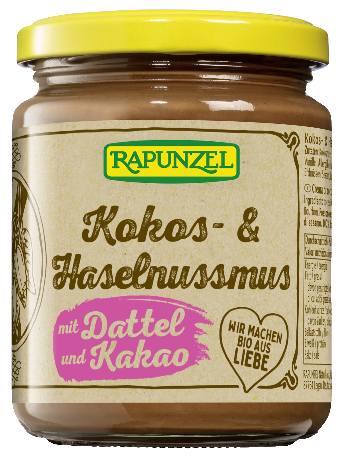 Kokos & Haselnussmus mit Dattel und Kakao