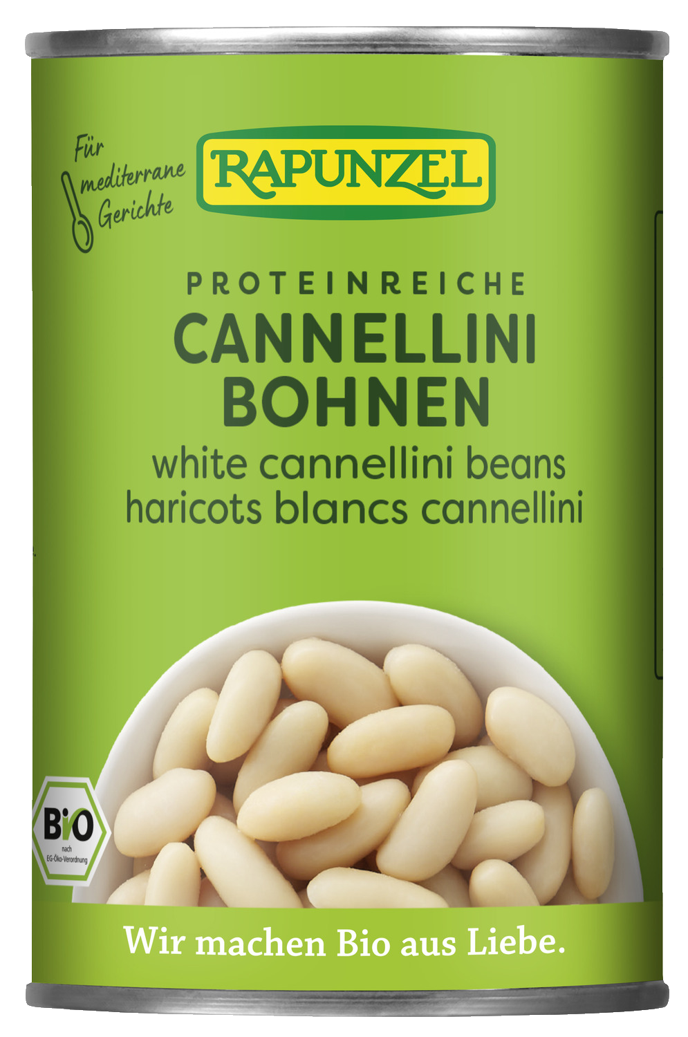 Weiße Cannellini Bohnen in der Dose