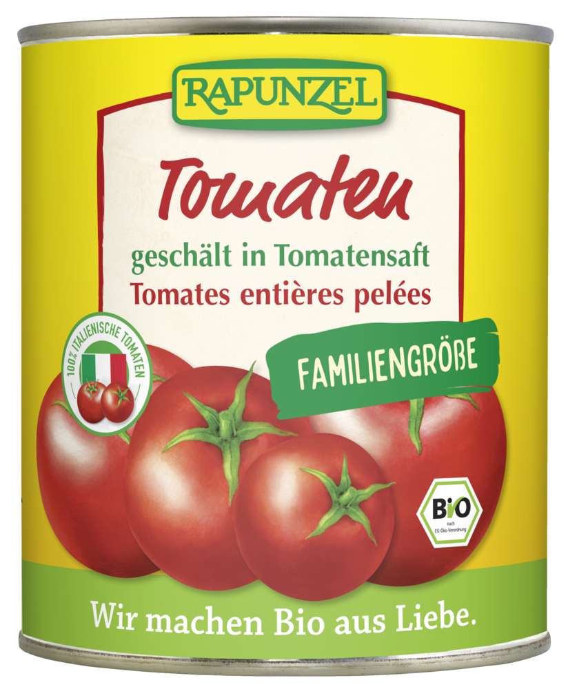 Tomaten geschält in Tomatensaft