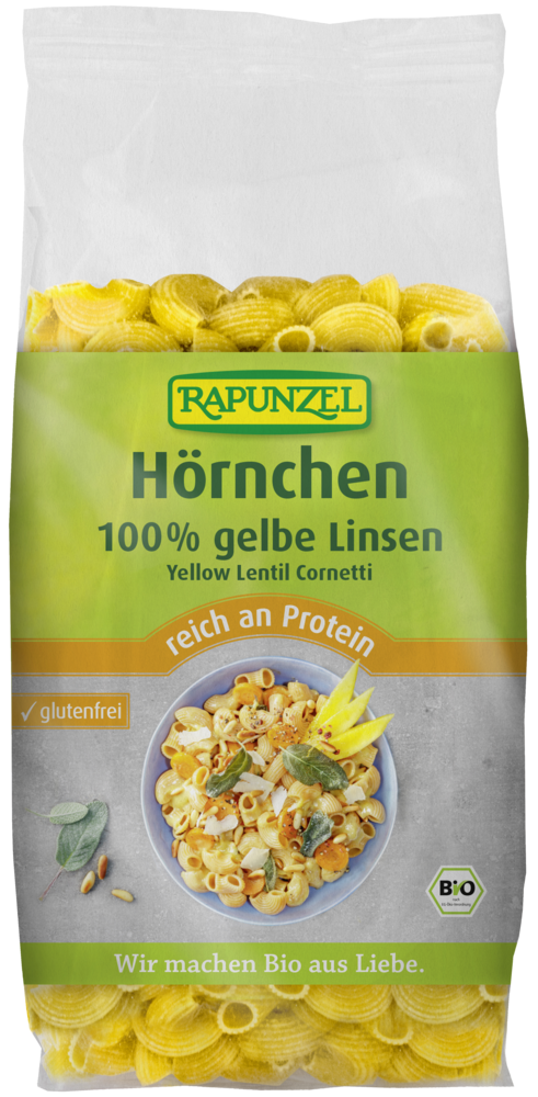 Gelbe Linsen Hörnchen