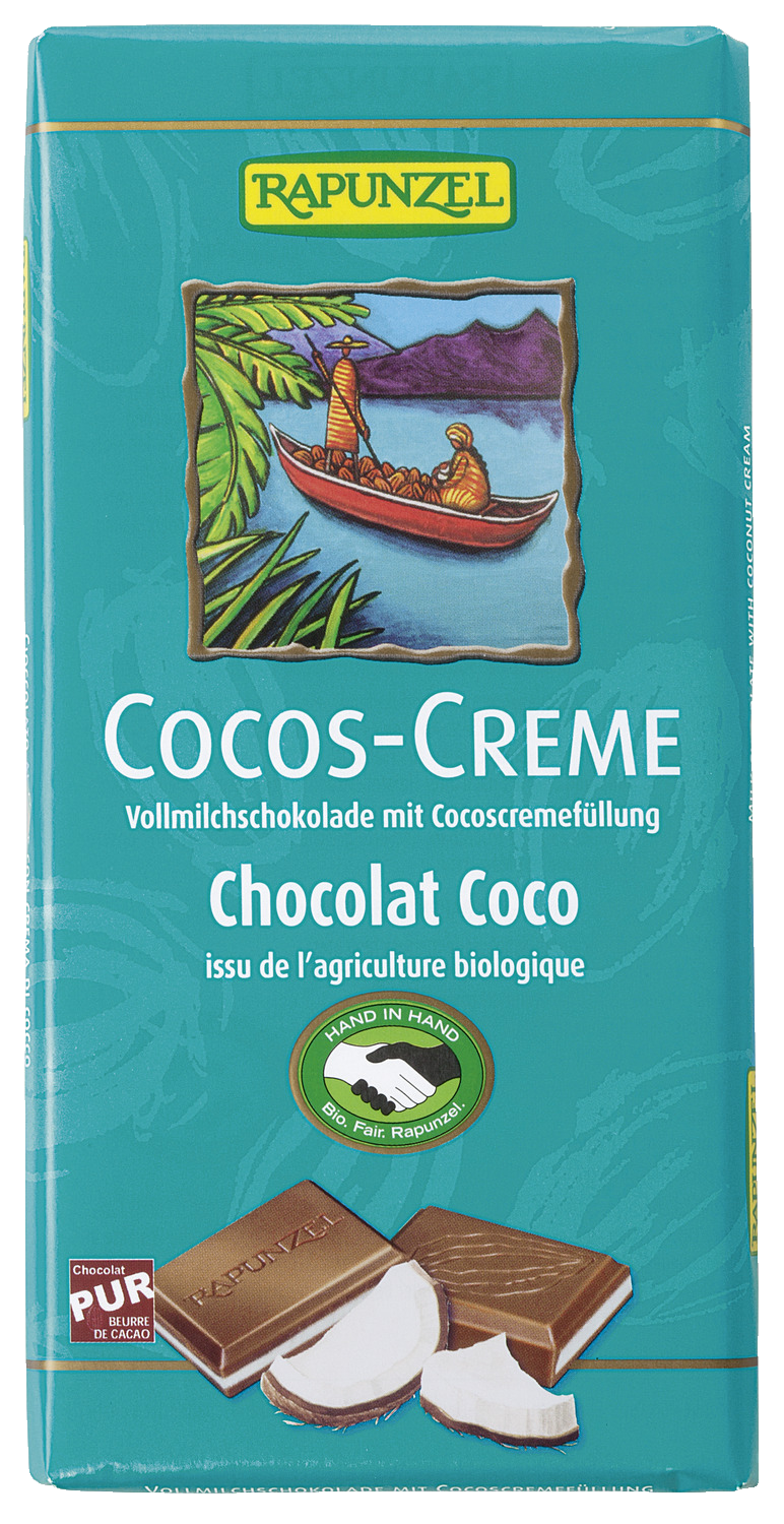 Vollmilch Schokolade Cocos-Creme gefüllt