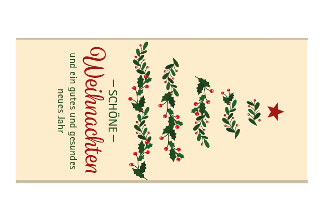 Schöne Weihnachten-Motiv Schokoladen Banderole